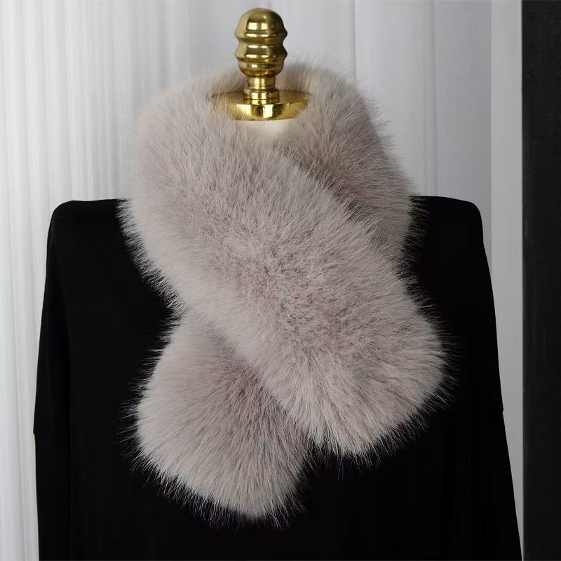 Luxury Faux Fur Winter Scarf – Elegant All-Match Neck Warmer