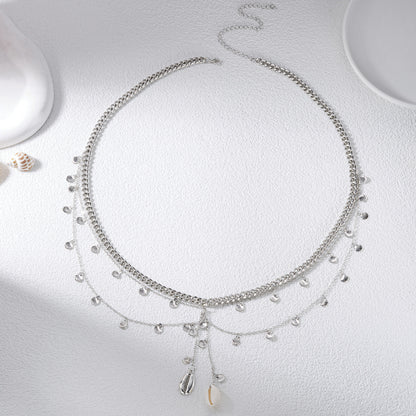 Shell Scallop Waist Chain – Elegant Beach Body Jewelry