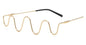Diamond-Studded Glasses Ins Wave Flat Mirror Fashion Catwalk Metal Lensless Decorative Glasses Frame