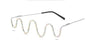 Diamond-Studded Glasses Ins Wave Flat Mirror Fashion Catwalk Metal Lensless Decorative Glasses Frame