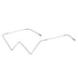 Facelets Diamond V-Frame Glasses – Luxury Half-Frame Statement Shades