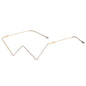 Facelets Diamond V-Frame Glasses – Luxury Half-Frame Statement Shades