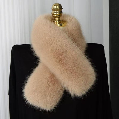 Luxury Faux Fur Winter Scarf – Elegant All-Match Neck Warmer