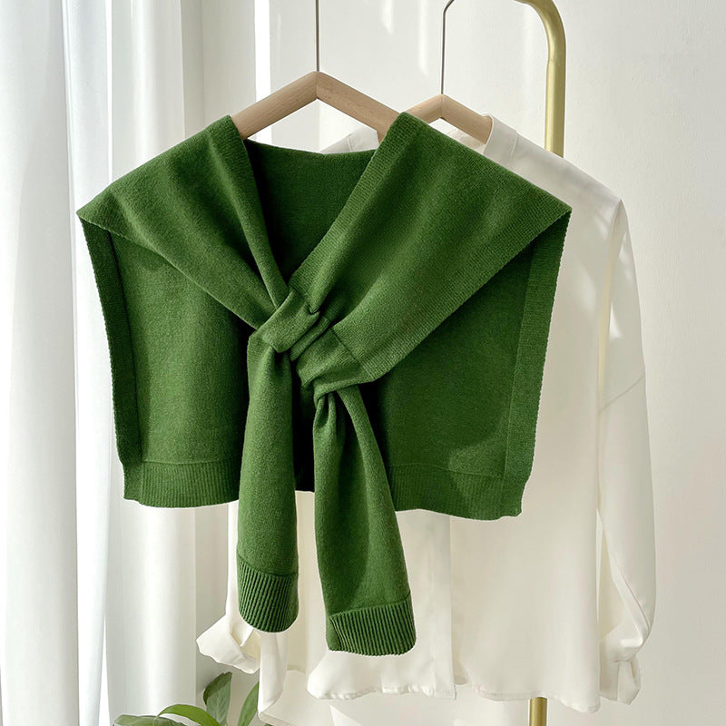 Preppy Shawl – All-Match Solid Colour Knitted Scarf