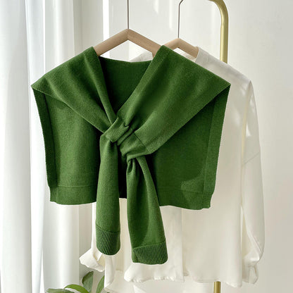 Preppy Shawl – All-Match Solid Colour Knitted Scarf