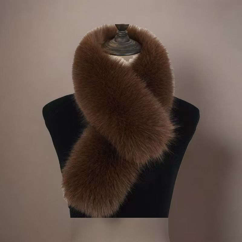 Luxury Faux Fur Winter Scarf – Elegant All-Match Neck Warmer