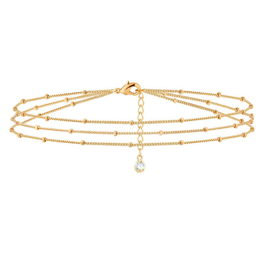 14K Gold Dainty Layered Bracelet