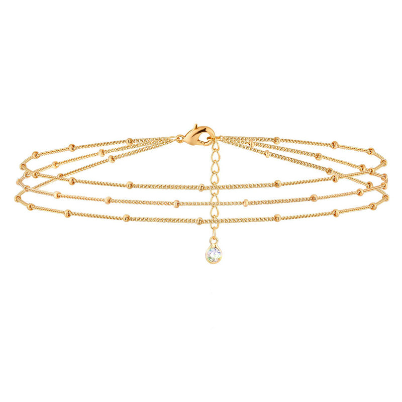14K Gold Dainty Layered Bracelet