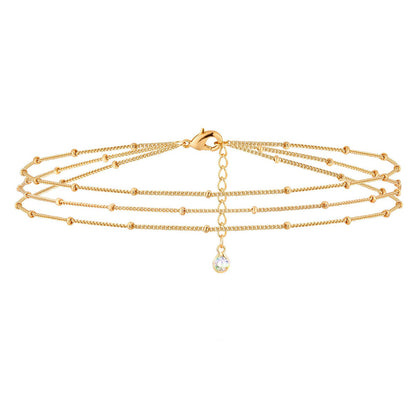 14K Gold Dainty Layered Bracelet