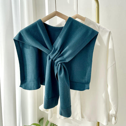 Preppy Shawl – All-Match Solid Colour Knitted Scarf