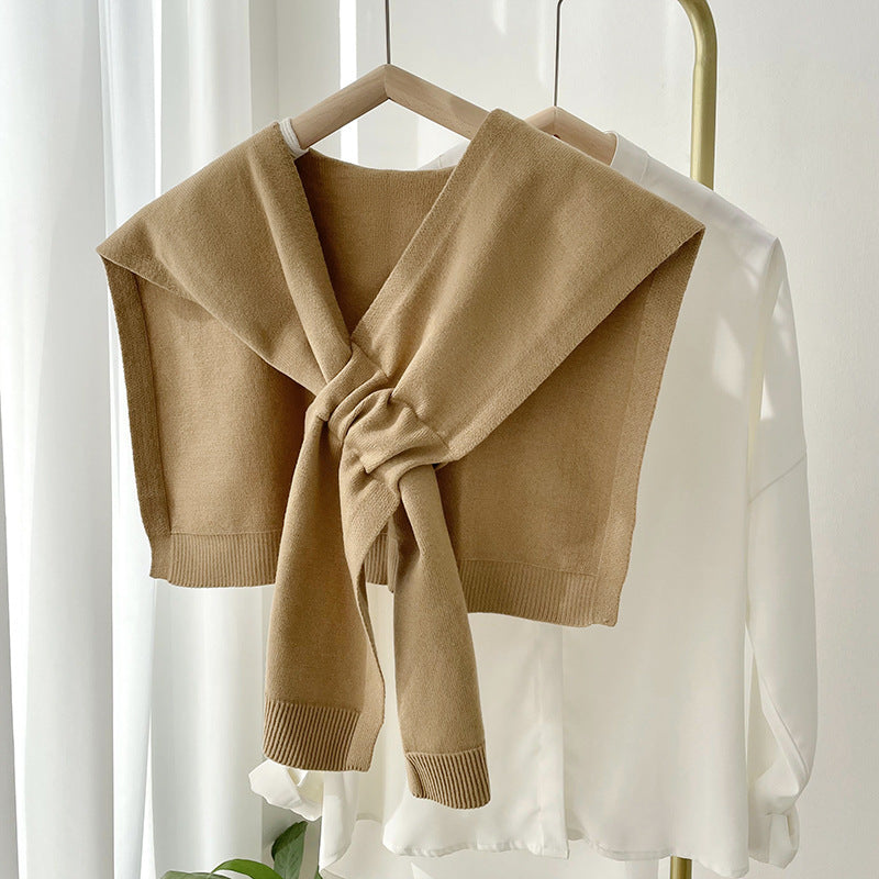 Preppy Shawl – All-Match Solid Colour Knitted Scarf