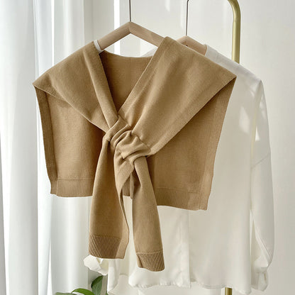 Preppy Shawl – All-Match Solid Colour Knitted Scarf