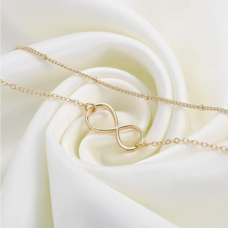 14K Gold Layered Chain Bracelet – Dainty Adjustable Luxury Bracelet for Women