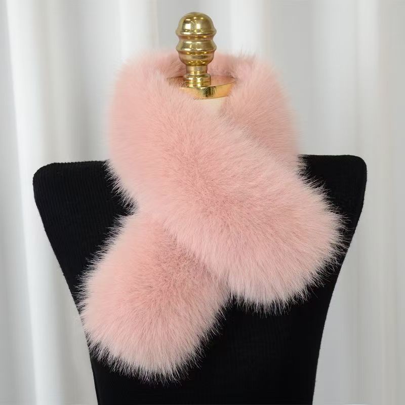 Luxury Faux Fur Winter Scarf – Elegant All-Match Neck Warmer