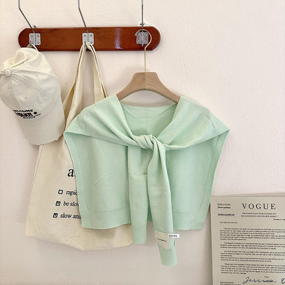 Preppy Shawl – All-Match Solid Colour Knitted Scarf