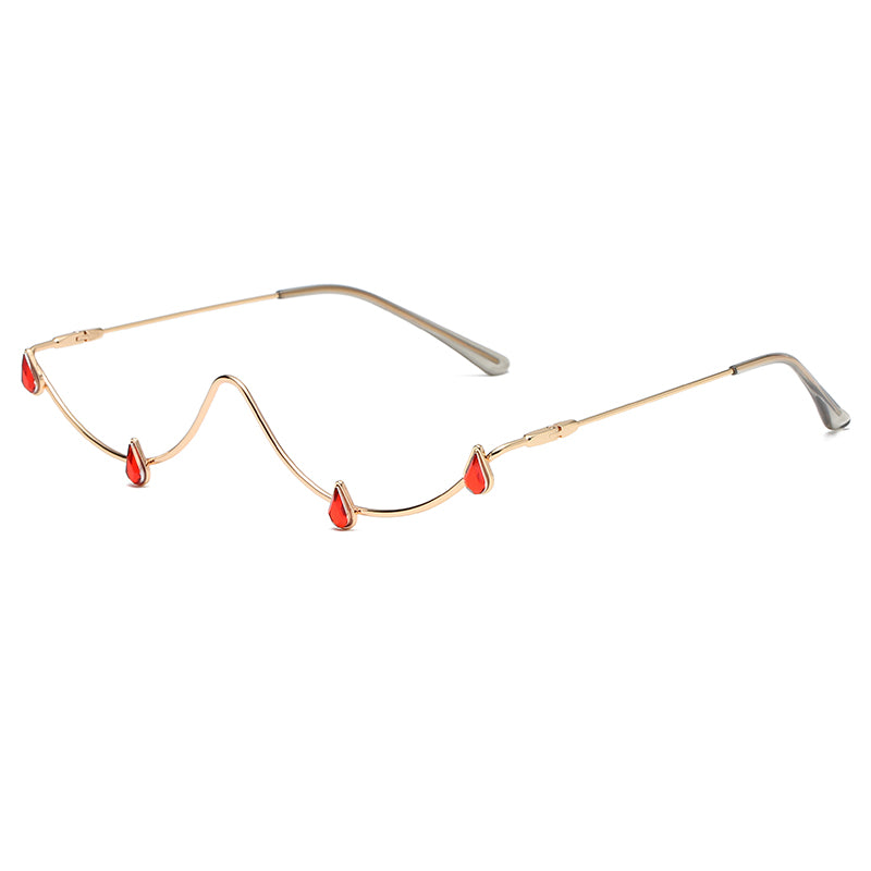 Facelets Starline Frame Glasses – Gold Diamond Irregular Statement Eyewear