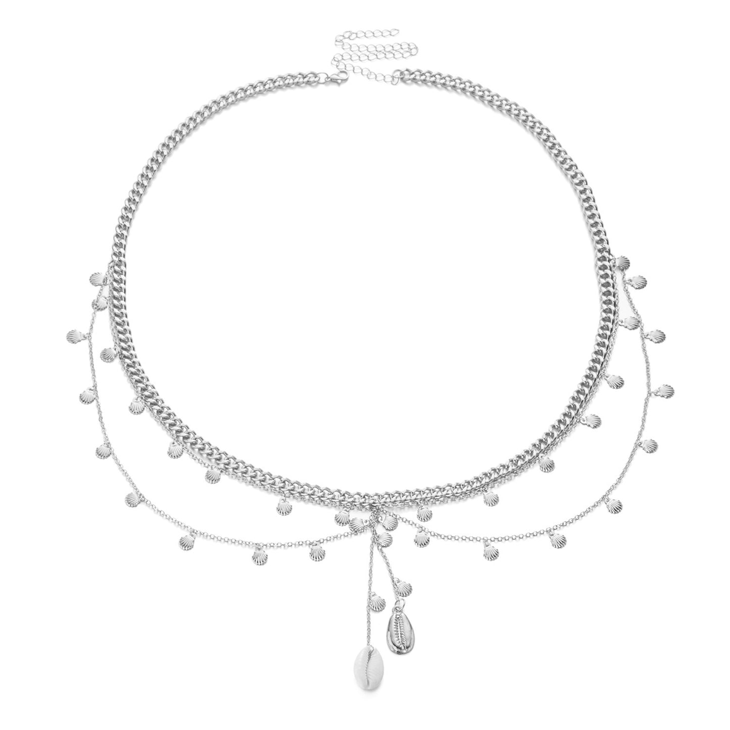 Shell Scallop Waist Chain – Elegant Beach Body Jewelry