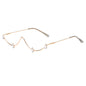 Facelets Starline Frame Glasses – Gold Diamond Irregular Statement Eyewear