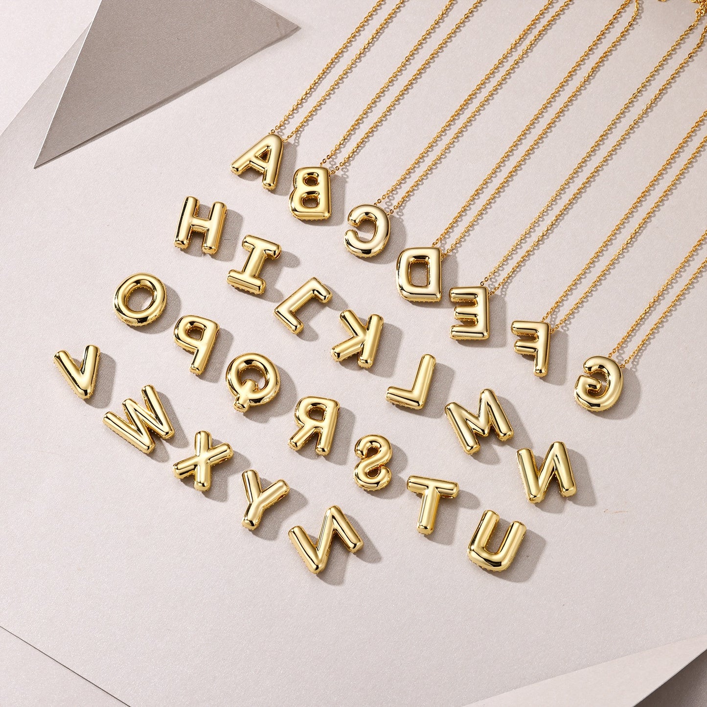 Bubble Letter L Pendant – Moissanite S925 Silver Necklace