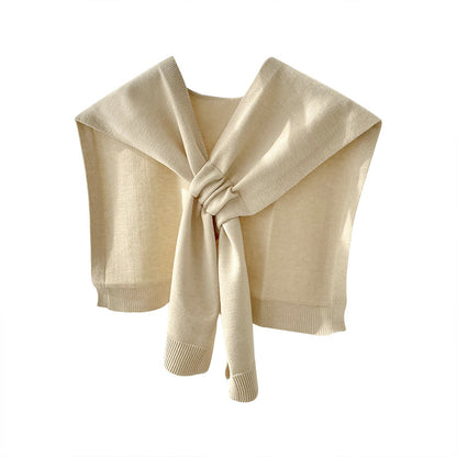 Preppy Shawl – All-Match Solid Colour Knitted Scarf
