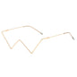 Facelets Diamond V-Frame Glasses – Luxury Half-Frame Statement Shades