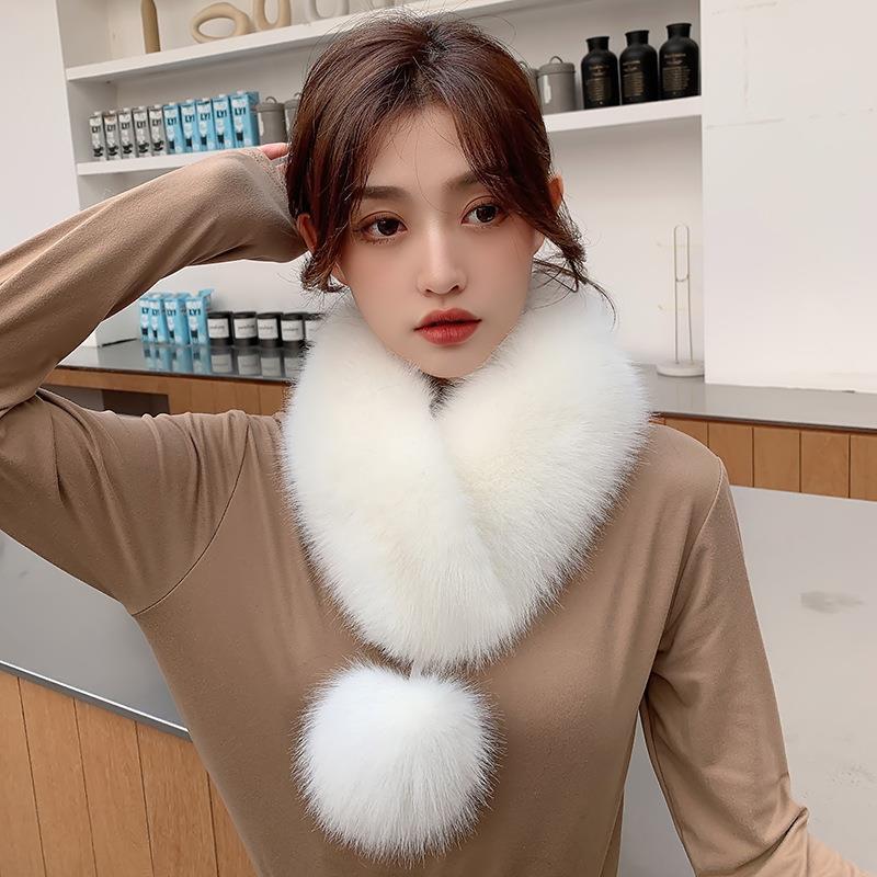 Luxury Faux Fur Winter Scarf – Elegant All-Match Neck Warmer