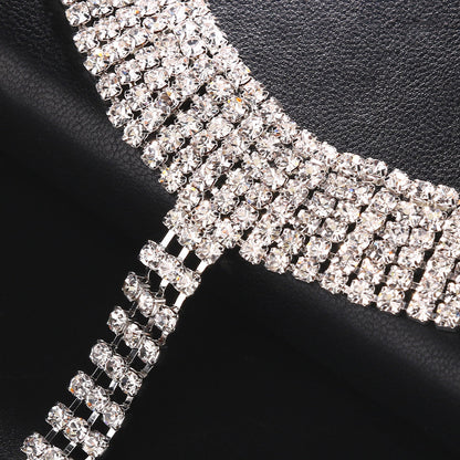 Men’s Full Diamond Halter Body Chain – Multi-Row Luxury Statement Necklace