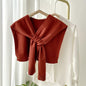 Preppy Shawl – All-Match Solid Colour Knitted Scarf