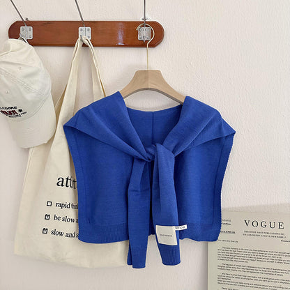 Preppy Shawl – All-Match Solid Colour Knitted Scarf